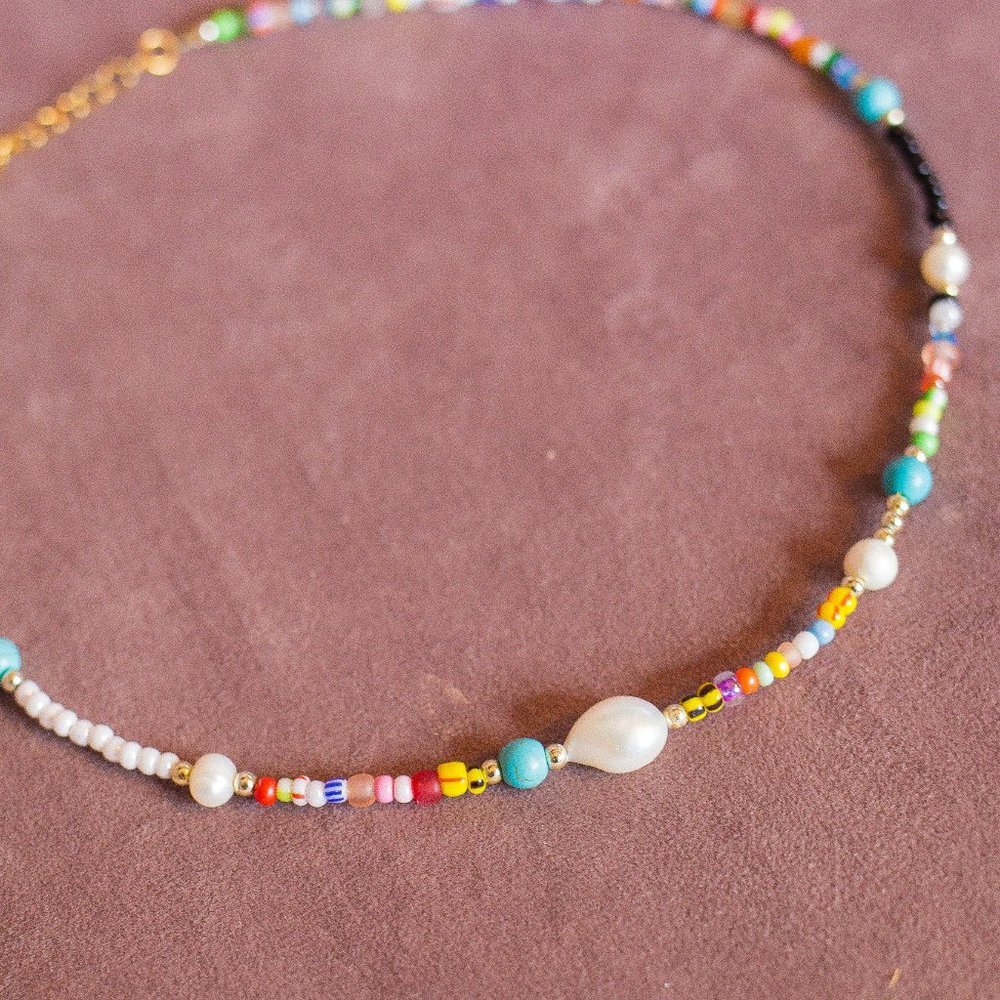 Handmade beaded necklace